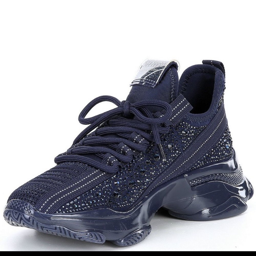Steve Madden Maxima Rhinestone Trim Trainer Sneakers, SM NY90